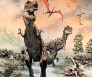 yapboz Dinozorlar ve pterodactylus
